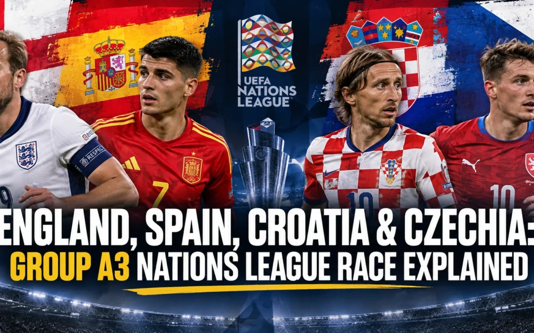 England, Spain, Croatia & Czechia: Group A3 Nations League Race Explained